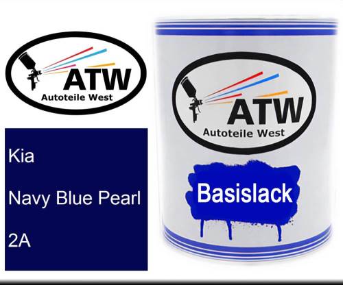 Kia, Navy Blue Pearl, 2A: 1L Lackdose, von ATW Autoteile West.